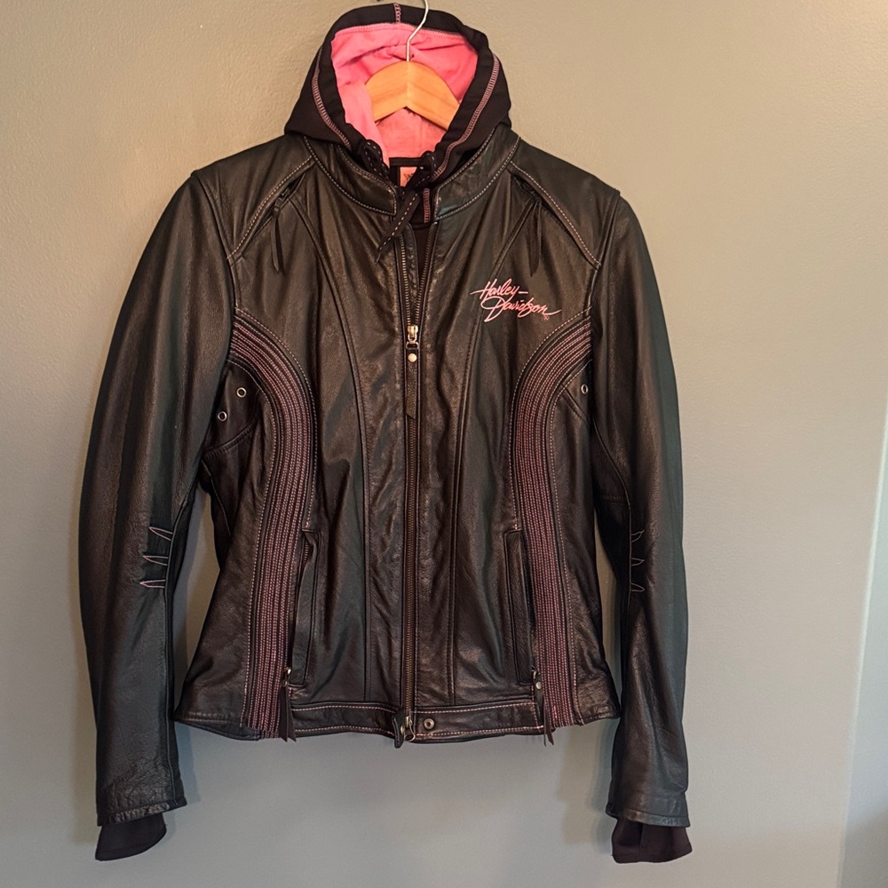 Harley-Davidson limited edition Pink Label 3in1 Women's Leather Jacket. Like new